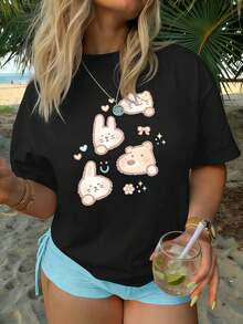 Women T-Shirts - Black - View 1