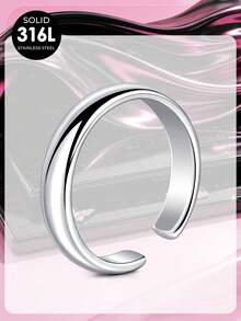 14K Gold Women's Toe Ring, Thin Beach Foot Jewelry Summer Adjustable Open Toe Ring 2mm 3mm 4mm - Plain Ring - View 6
