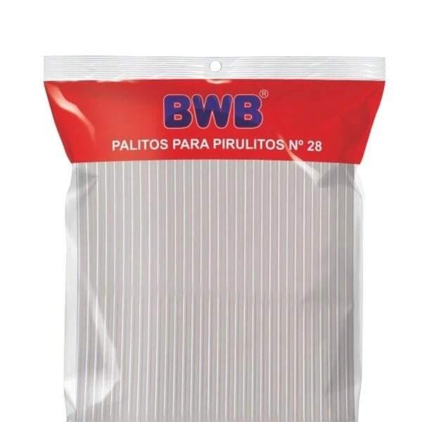 Palito Pirulito Transparente 28cm Grande nº28 BWB Canudo kit 50 unidades