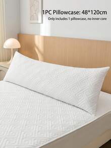 1 Set Couple Pillowcase, 3-Layer Protective Quilted Waterproof Pillow Protector, Anti-Saliva, Anti-Oil Stain & Anti-Dust, Extends Pillow Life, Suitable For Pet Owners, Washable & Reusable, Machine Washable, Soft & Breathable, Bedding Accessories For Home, Hotel, Dorm - White - View 10