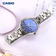Casio 卡西欧 SHEEN 女士腕表，蓝宝石玻璃渐变蓝色表盘，情人节送给女友的奢华石英腕表 - 均碼 - 查看 4