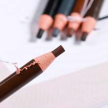 1PC 1818 Bút kẻ lông mày dạng kéo, bền, chống nước, chống mồ hôi, không phai màu, không lem, định hình lông mày chính xác, phù hợp cho người mới bắt đầu không có kỹ năng xé, kéo, cắt và gọt bút chì. - Nhiều màu - Xem 7