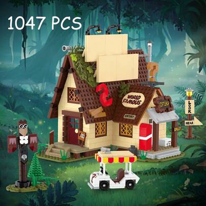 Gravity House Building Sets, House Building Blocks Toy, Collectible Buildable Fun Model Toys, Gifts For Adults And Fans, Great For Holidays, Birthday Parties, Halloween, Christmas, Thanksgiving, 1047 PCS