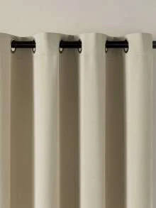 1pc/2pcs Classic Style Blackout Partition Curtain - Sound Isolating Privacy Grommet Top Panel - High Precision Plain Weave Polyester For Bedroom Patio Door - All-Season Uncorded Pastoral Theme Curtain,Curtains For Bedroom And Living Room - Beige - View 9