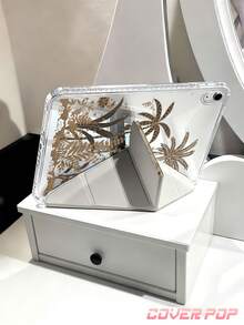 棕榈树图案平板电脑保护套，兼容 iPad Air 11 英寸 M3 2025 / M2 2024、Air 第五代 2022、Air8 2026（11/13 英寸）、(A16) 11 英寸第十一代 2025，兼容三星 Galaxy Tab、Kindle Paperwhite 第十二代 2024，透明背壳，时尚图案保护套，自动睡眠/唤醒功能，气囊保护，办公和送礼皆宜。 - 彩色 - 查看 6