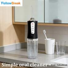 FollowBreak 4-In-1 Portable Electric Oral Irrigator Set, USB Rechargeable, Handheld Dental Cleaner With 3 Modes And 4 Nozzles, Home & Travel Oral Care Assistant, Great Gift - Multicolor - View 5