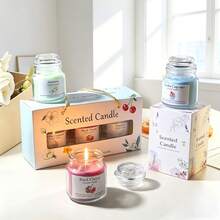 3pieces Make Up One Set Of Fragrance Candle Gift Box Set Strongly Scented Candles Gift Set For Ladies Birthday, Mother'S Day, Christmas, Valentine'S Day, Etc. - Multi Scents - View 5