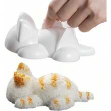 1pc Cute Shaped Rice Ball/Sushi Mold - Plastic, For Making Rice Balls, Rice Ball Sushi And Onigiri (1pc) - White - View 1