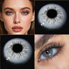 1副/2片 Lalens 新款小瞳孔隐形自然绿色美瞳，适合深棕色眼睛，打造精致妆容，适合毕业、生日、节日、夏季、秋季、Y2K风格，时尚百搭，适合女性化妆、派对、海滩、旅行、露营、户外活动、校园旅行、节日装饰、礼物、玫瑰女孩角色扮演，最佳色彩魅力氛围，新年、返校、万圣节装扮 - Glacier-Green - 查看 2