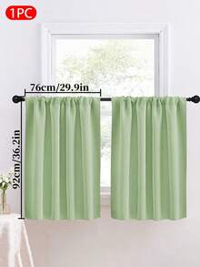 1pc Solid Color Blackout Curtain, Modern Minimalist Home Sunshade Thermal Insulation Kitchen Curtain, Suitable For Living Room, Bedroom, Kitchen, Home Decor, Room Decoration - Multicolor - View 7