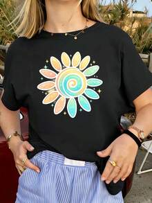 Women T-Shirts - Black - View 1