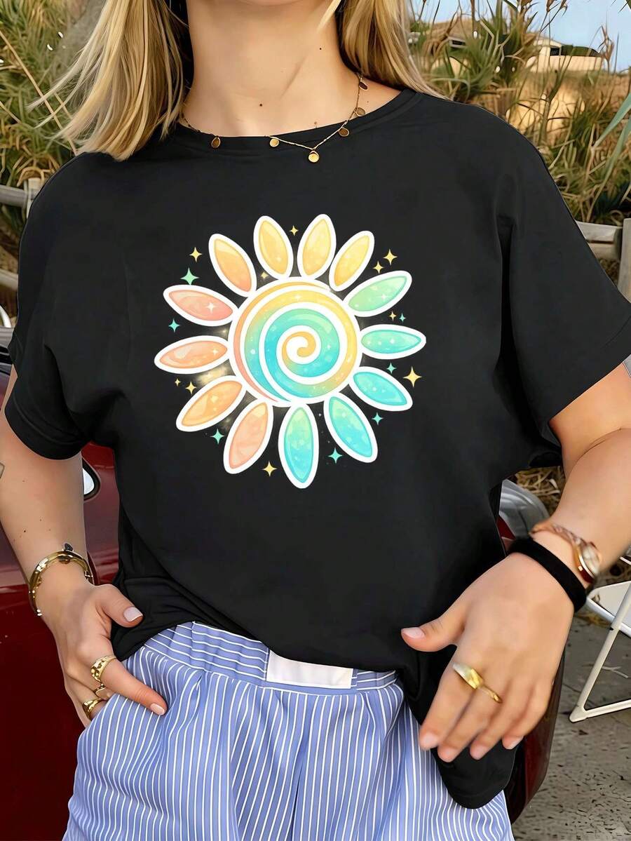 Women T-Shirts - Black - View 1