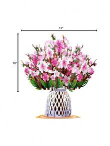 1 Stück 3D Rosa Muttertags-Pop-Up-Grußkarte mit Umschlag - Lebendiges Blumendesign, herzliche Botschaft und kreatives Geschenk für Mama oder ältere Frauen, Muttertagsgeschenk | Elegante Kalligrafie | Laserschnitt-Details, exzellente Geschenke für Mama zum Muttertag - Einheitsgröße - Übersicht 4