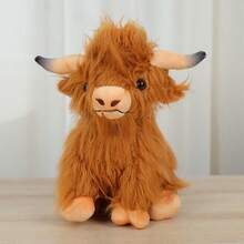 New Arrival Highland Cow Plush Doll, Realistic Simulation Scottish Highland Cattle Stuffed Animal - Multicolor - View 11