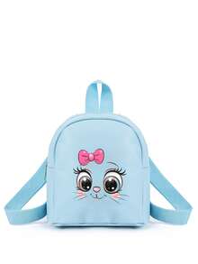 1 pieza Mochila ajustable para niñas, bolsa de pecho, mochila multicolor, adecuada para uso diario, al aire libre, viajes, senderismo, escuela, regalo ideal - Gato de ojos grandes - Ver 19