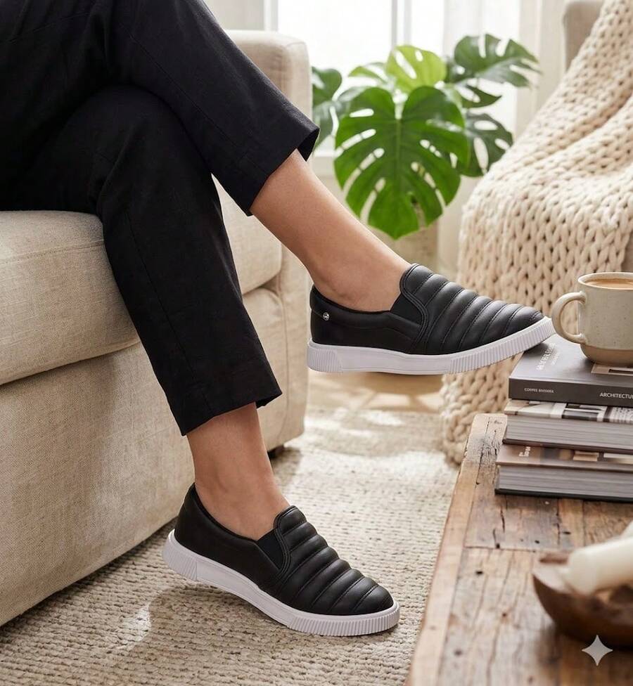 Moleca Slip-On Casual Sneakers 5759.309 - màu đen - Xem 1