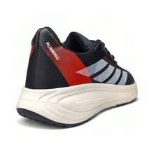 Men's Athletic Shoes For Running, Gym, Walking, Lightweight, Comfortable, Training, Fitness, Everyday Use - ADK Black Red - View 4