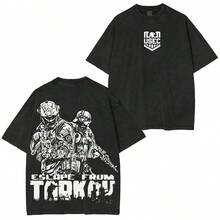 Camiseta lavada de Escape from Tarkov - Negro - Ver 1