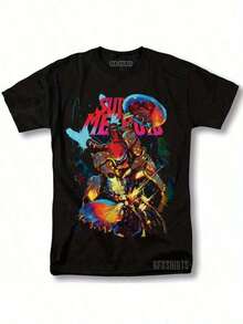 Super Metroid Samus Retro Graphics T-Shirt - Unisex Bohemian Style With Vibrant Game Art, Comfortable Crew Neck, Short Sleeve, All-Weather Black Crew Neck GISFTPS Shirt For Men And Women, Gaming Fan Gear|   T-Shirt With Vibrant Print|   Comfortable Fitsummer Outfits For Womengraphic Tees - 黑色 - 查看 7