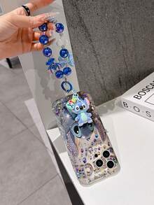 This Disney Stitch Lanyard Phone Case Is Fully Covered In TPU Material. It's Shockproof, Lightweight, And Compatible With IPhone17/16/11/13/15/15 Plus/15 Pro/15 Pro Max/12/14 Pro Max/11 Pro Max/12 Pro/12 Pro Max/13. This Phone Case Makes A Popular Birthday Gift Or Business Gift; It's Durable, Stain- And Fingerprint-Resistant, And Suitable For Both Men And Women. The Set Also Includes A Mickey Mouse Phone Case And A Stitch Plush Bracelet. It's A Perfect Gift For Friends And Family. This Stylish Phone Case Is Fun, Lightweight, And Durable. IPhone17 Pro Max Phone Case, Angel Phone Case. - 白色 - 查看 3