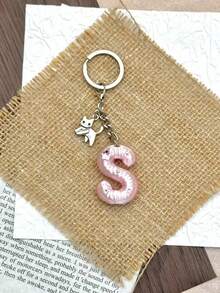 Creative Cartoon Cute Heart Star Shiny English Letter Keychain Pendant, Suitable As Small Gift For Friends And Family During Holidays - Multicolor - View 22