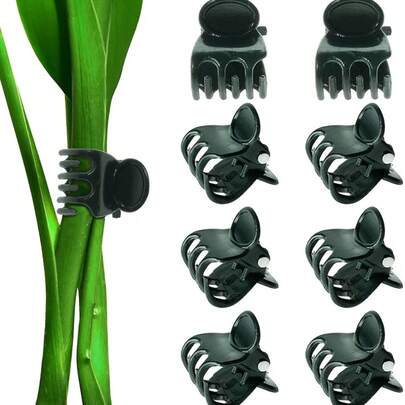 Bộ 100/50/20/10/1 chiếc kẹp cây trồng làm vườn, kẹp cố định nhà kính bằng nhựa, dây buộc lan, giá đỡ cây leo và hoa.