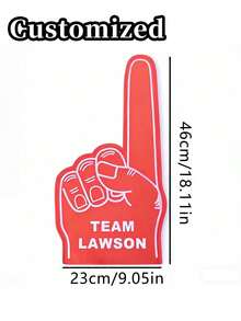 Customizable Foam Finger - Can Print Personalized Text/Logo, Reusable Fan-Shaped Hand With Soft Fingertips, Suitable For Parties, Sports Events, Weddings, Birthdays - Group Props, Adult Team Gifts - Multicolor - View 8