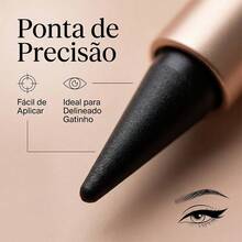 [Love Rain Brand] Matte Black Kajal Liquid Eyeliner Pen, Waterproof And Sweatproof, Long-Lasting, High Fixation, Fine Line, Precise Tip, Quick-Drying, For Graphic Cat Eye Eyeliner, Smudge-Proof, High Pigmentation, Vegan Cosmetic - 黑色 - 查看 5