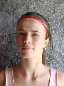 Kit Of 3 Basic Elastic Headbands For Yoga, Sports, And Running - Red - 3 RED ONES - View 2