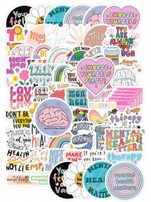 50PCS Mental Health Stickers, Positive Affirmation Waterproof Vinyl Decals With Inspirational Self-Care Designs For Water Bottles, Laptops, Journals & Scrapbooks, Motivational Stickers For Adults & Mental Health Advocates, Perfect For Personalizing Daily Items, Crafts And DIY Projects Scrapbook Supplies Scrapbooking - 1 Set - View 1