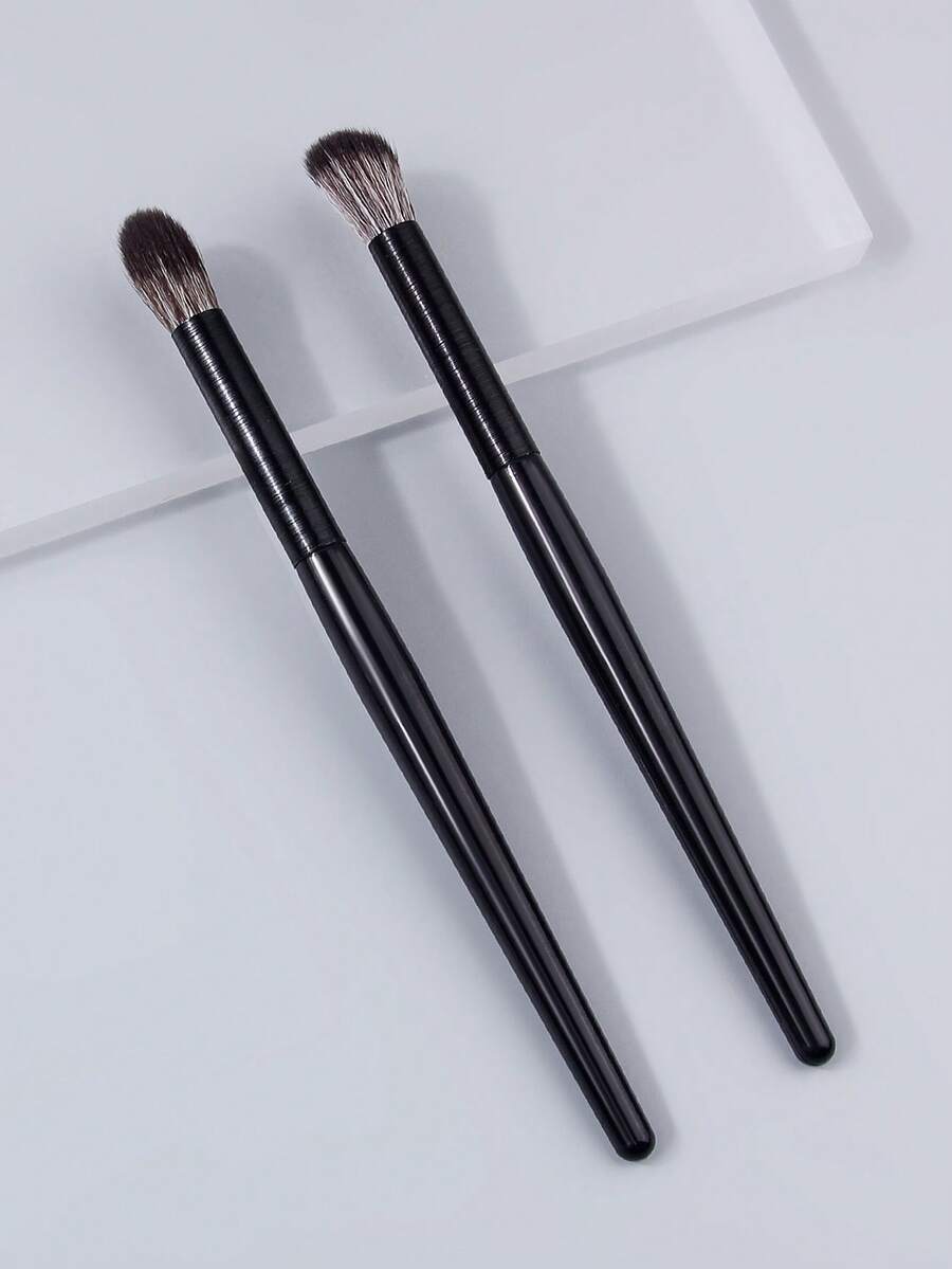 2Pcs Professional Eyeshadow Blending Makeup Brushes, Premium Handheld Eye Shader & Fluffy Blender Tools For Eyeshadow Application, Precision Eye Makeup Tools For Daily & Smoky Eye Looks