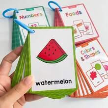 12 Themes Children's English Word Learning Flashcards, Early English Word Learning Supplies, Home School Classroom English Learning Assistance Tools - Multicolor - View 9
