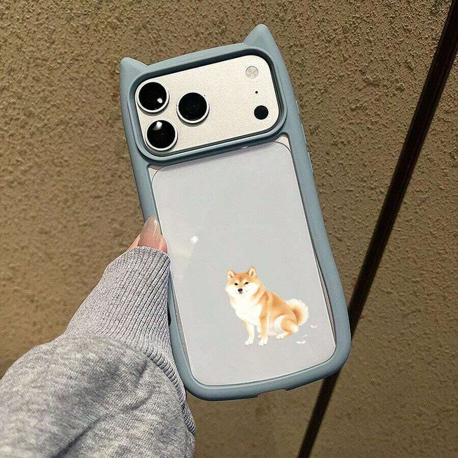 スマホケース 猫耳デザイン シンプルデザイン おしゃれデザイン 大人上品 TPU外殻 全面保護 耐衝撃 傷防止 カメラレンズ保護 17pro Max/17pro/17/11/12/13/14/15/15Pro/15PluS/15Pro Max/16/16Pro/16PluS/16Pro Max/MIN/X/XR 対応 インスタ映え 贈り物に最適 - 蓝色 - チェックする 1
