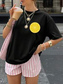 Plus Size T-Shirts - Black - View 2