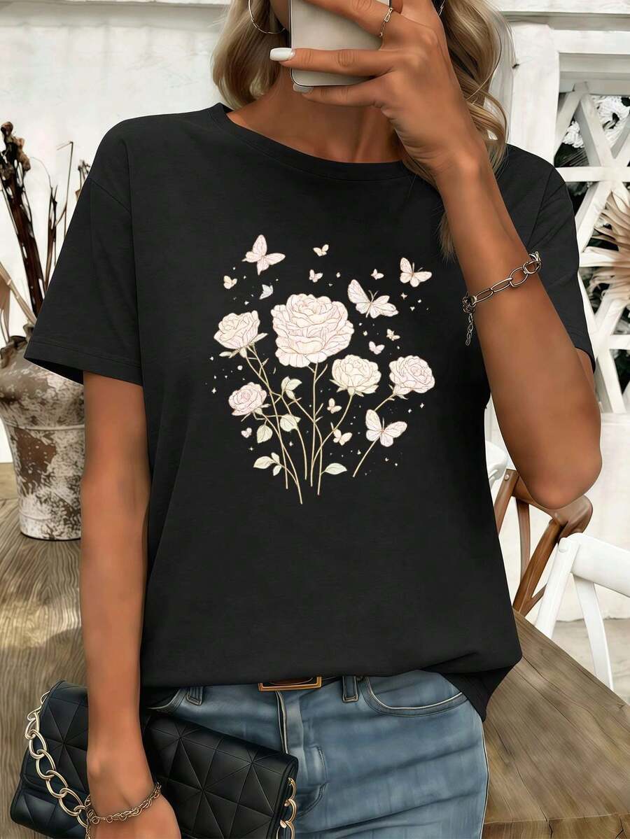 Women T-Shirts - Black - View 1