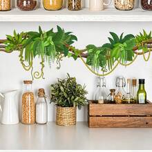 1/3pcs Tropical Palm Tree Banana Leaf Wall Stickers Waterproof Peel And Stick Large Plant Decals For Living Room Bedroom Bathroom Mirror & Baseboard Home Decor Botanical Mural Art PVC - Tropical Plant Wall Stickers - View 8