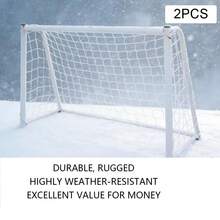 2pcs Football Rebound Net, Graduation/Labor Day Gift, 3-A-Side Football Rebounder Net, Without Goal Frame, Outdoor Football Training Equipment, Adult Size Football Net Set, Including Storage Bag - White - View 7