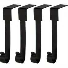 Festive Christmas Stocking Holders: 2 Pieces, High-Quality Metal, Right-Angle Design, Solid Structure, Perfect For Mantle Decorations - A - View 1