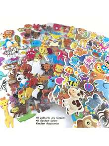 20-40 Stücke 3D Tier Bubble Aufkleber, Affen, Tiger, Löwen Muster, geeignet für Wassergläser, Notizbücher, Federmäppchen, Bücherregale Zufällige Stile, Weihnachtsgeschenk, Spielzeug Aufkleber/Hobbys, Sammlerstücke, Partyzubehör/Partyfavors/Lehrertags Geschenke/andere Artikel, Party & Reiseessentials, Geburtstagsgeschenke, Geburtstagsparty Favors, Partyzubehör, Spielzeug, Geschenke, Miniaturartikel, Bürobedarf - Verschiedenfarbig - Übersicht 4