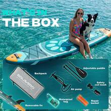 323/350cm Inflatable SUP Board With Accessories, 3 Removable Fins & Adjustable Paddle | Non-Slip Adult Paddle Board In Various Designs For All Water Activities - Pet - View 4