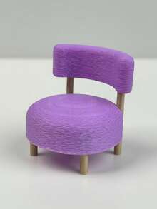 Figurita de Grado de Coleccionista, Modelo de Sofá Silla a Escala 1:12, Modelo de Silla de Plástico Duro con Terciopelo Falso, Adorno de Taburete de Ocio en Miniatura, Pequeño Adorno de Decoración de Halloween, Sofá de Accesorio para Fotografía de Micro Escena - Modelo de sofá - Ver 14