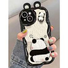 1个3D液态熊猫玩偶TPU手机壳，适用于 17/17AIR/17PRO/17PROMAX/16/16PROMAX/15promax/13 - 彩色 - 查看 1
