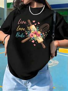 Women T-Shirts - Black - View 1