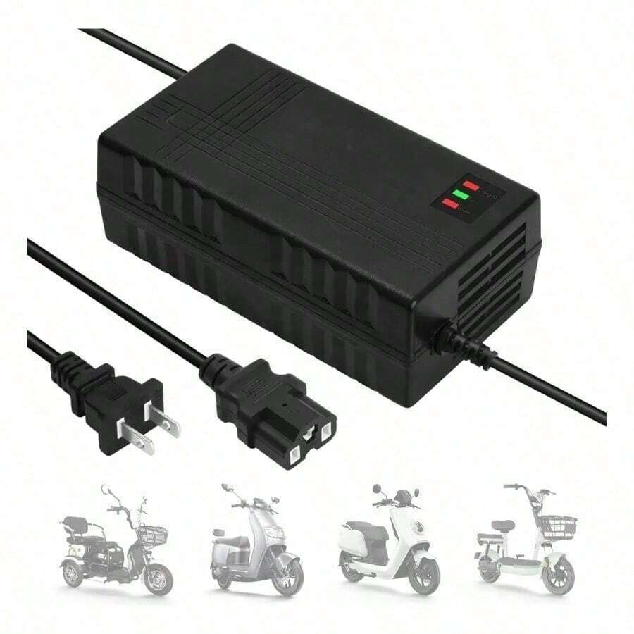 Cargador Universal 48V 12Ah para Bicicleta Eléctrica Ebike, Compatible y de Fácil Uso - Negro1 - Ver 1