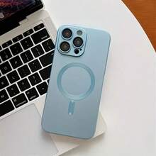 Ốp lưng điện thoại sạc không dây từ tính có bảo vệ camera cho iPhone 17 Pro Max, 16, 15, 14, 13, 12, 11 Pro Plus, 17e - Đỉnh xa màu xanh - Xem 7