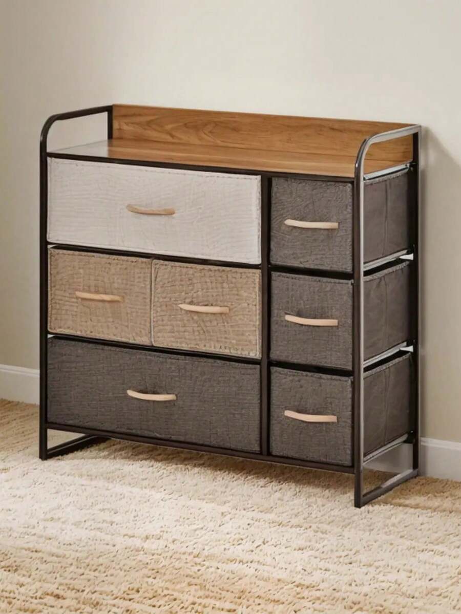 FENGSUN Modern Cabinet With 7 Drawers And Large Storage Capacity - Multicolor - View 1