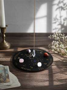 1 Stück Schwarze Katze Holz Divinations-Brett, mit Ja/Nein/Vielleicht Aussagen und 12 Sternzeichen Symbolen, mystisch-spirituelles Brett, geeignet für Chakra-Heilung, Reiki, Tarot-Lesen, Gothic Hexen Heim-Dekoration, metaphysisches Divinations-Werkzeug, einzigartiges Geschenk für Katzenliebhaber und Hexen - mehrfarbig - Übersicht 2