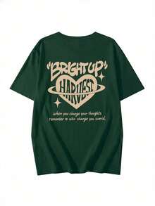 New Summer Z-Gen Y2K Style Women's Heart Print Round Neck Short Sleeve T-Shirt Casual - Dark Green - View 8