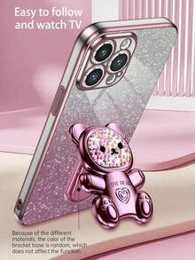 Phone Case With Holder + Wrist Strap, Compatible With IPhone 17 Pro Max, 16 Pro Max, 15 Pro Max, 14 Pro Max, 13 Pro Max, 12 Pro Max, 11 Pro Max, XS Max, 7/8 Plus, S26, 2524321u, , Honor, - Pink - View 5