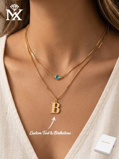 Một chiếc vòng cổ cổ điển và thanh lịch với 12 màu đá sinh nhật để lựa chọn, thiết kế hai lớp tùy chỉnh, có thể khắc tên tiếng Anh, chữ cái đầu tiên, số và ngày tháng. Một món quà bất ngờ sáng tạo hoàn hảo để dành tặng người thân yêu, bạn bè và gia đình. Đây là món quà tuyệt vời cho Ngày của Mẹ, Ngày Valentine, sinh nhật, kỷ niệm, lễ tốt nghiệp và Giáng sinh. Một món quà lý tưởng cho những người yêu thích thời trang sáng tạo.